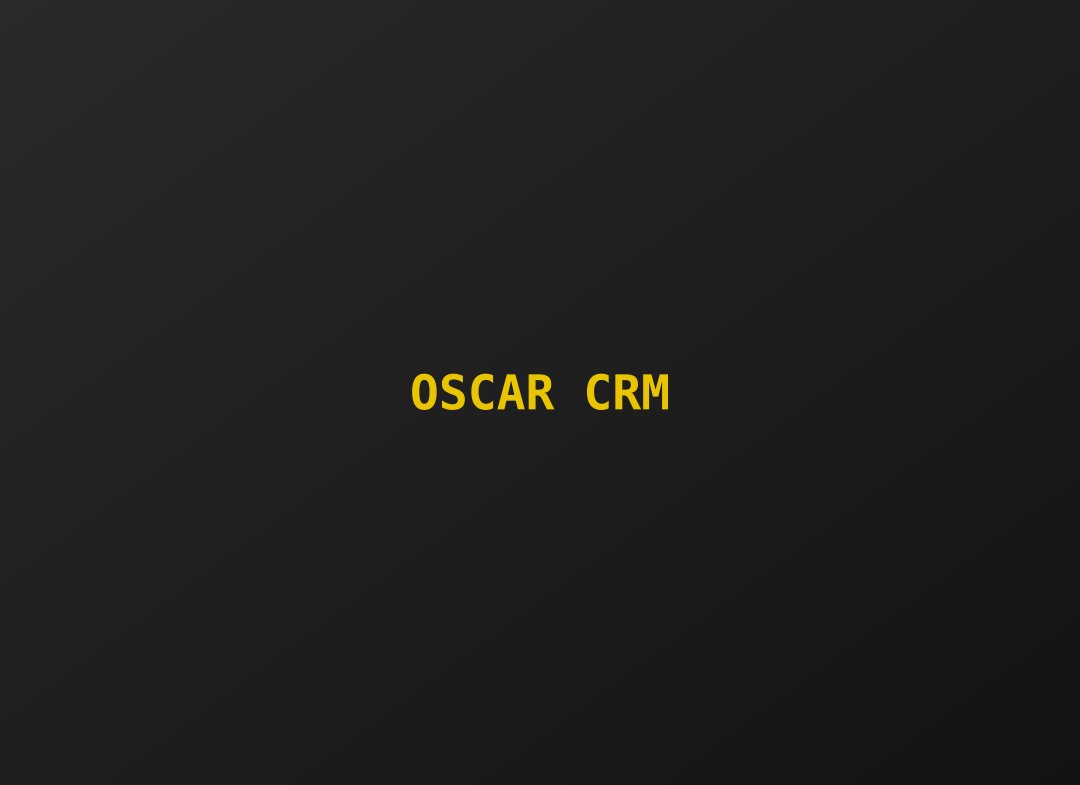 Oscar CRM interface